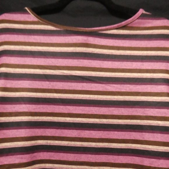 WEEKEND by SUZANNE BETRO | small | Striped Long Sleeve Scoop Neck Shirt | NWOT - Picture 4 of 16